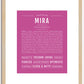 Mira | Name Art Print