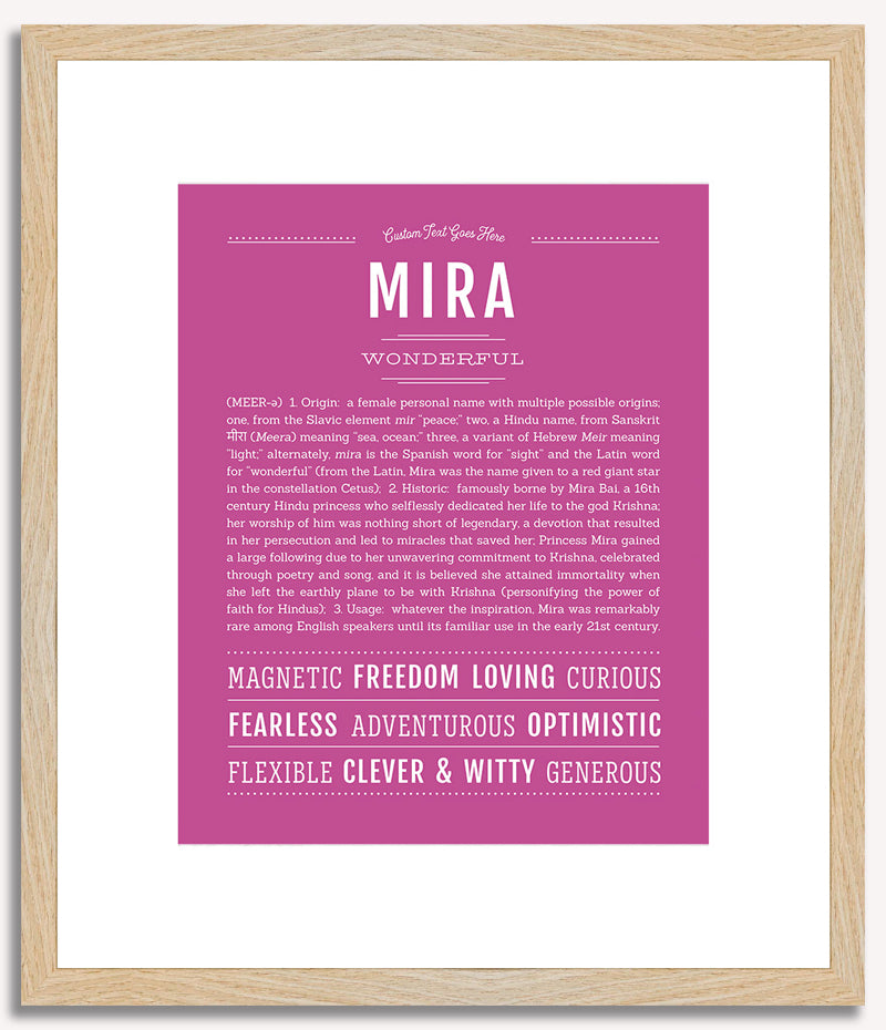 Mira | Name Art Print