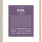 Mira | Name Art Print