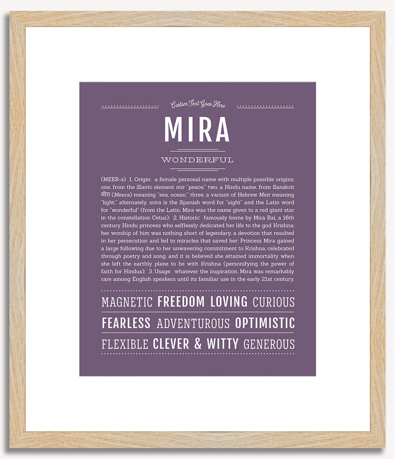 Mira | Name Art Print