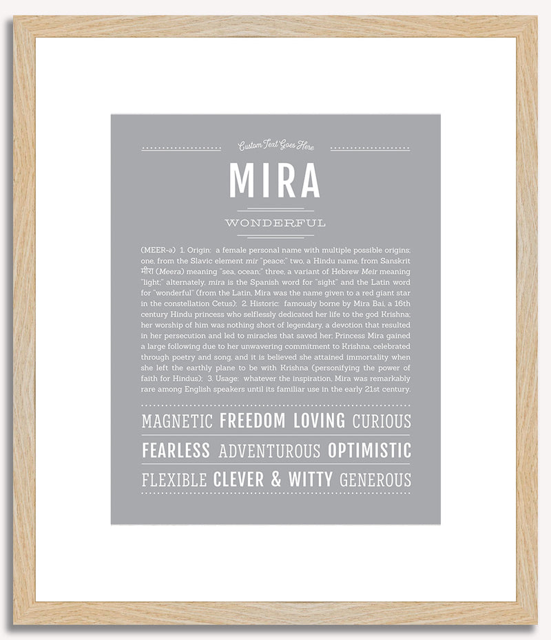 Mira | Name Art Print