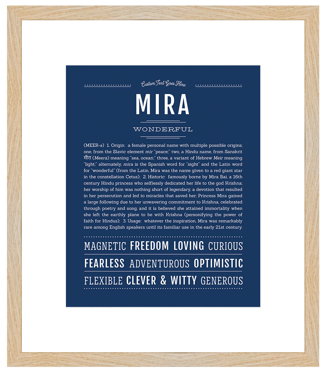 Mira | Name Art Print