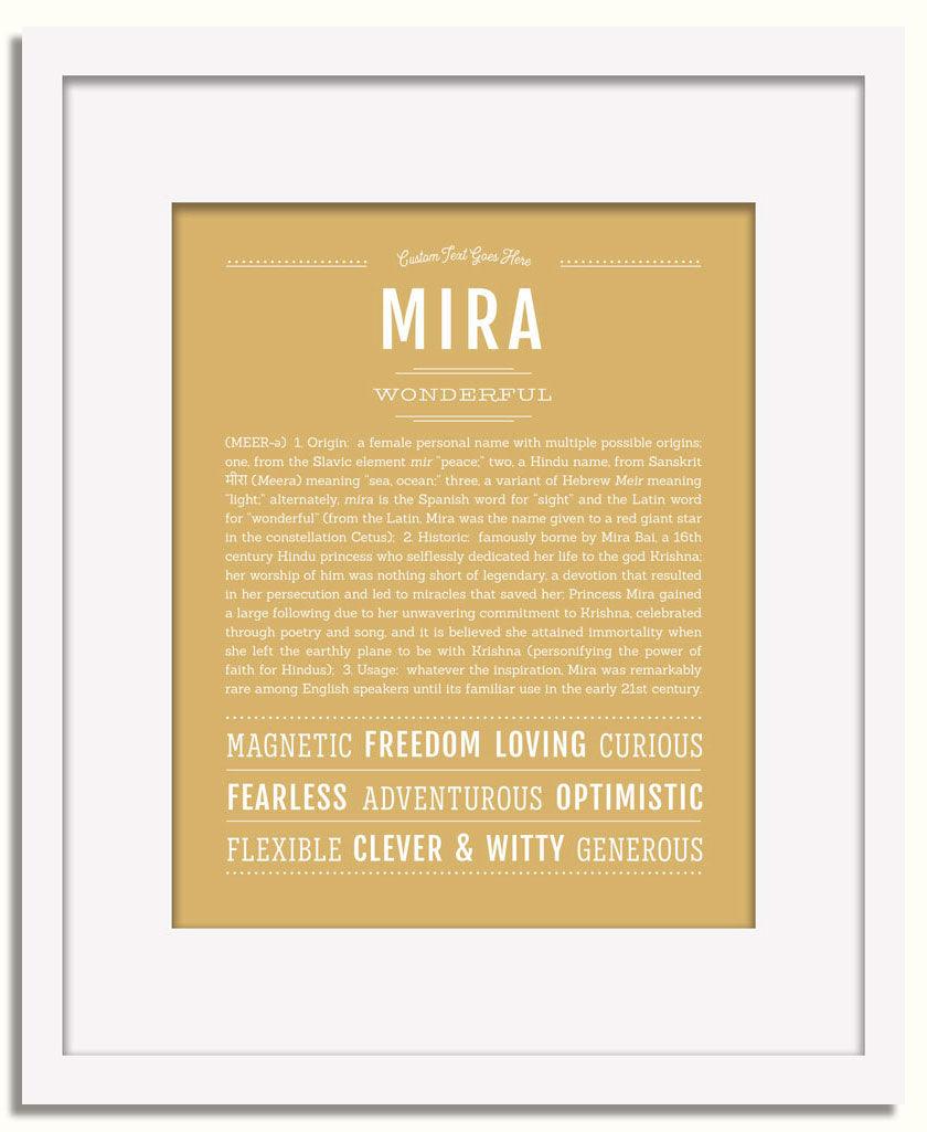 Frame Options | Matte Gold | White Frame, Matted