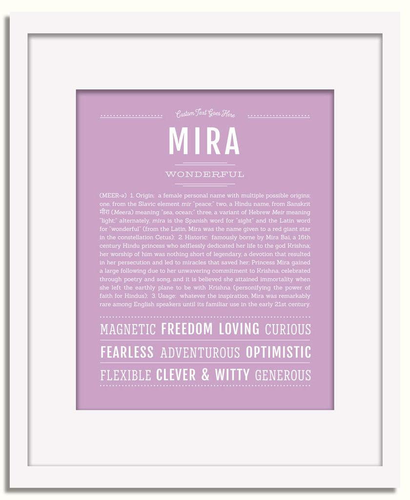 Frame Options | Lilac | White Frame, Matted