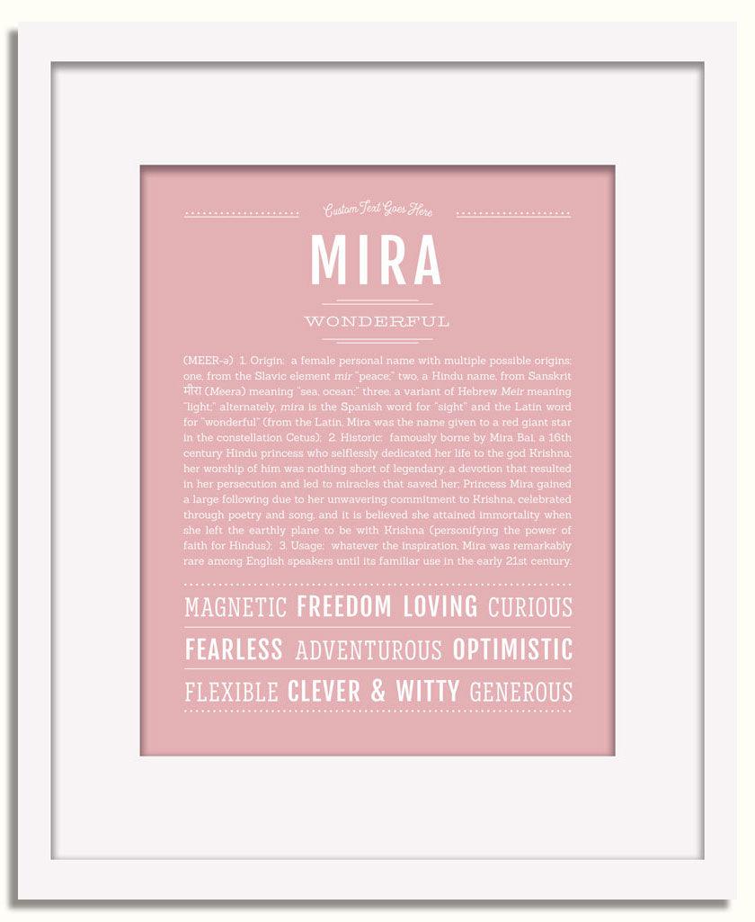 Frame Options | Dusty Rose | White Frame, Matted