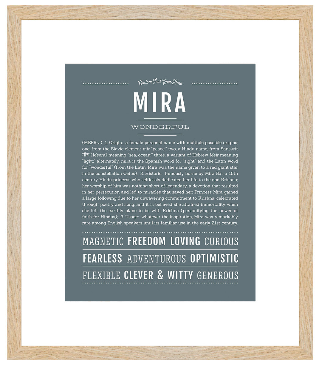 Mira | Name Art Print