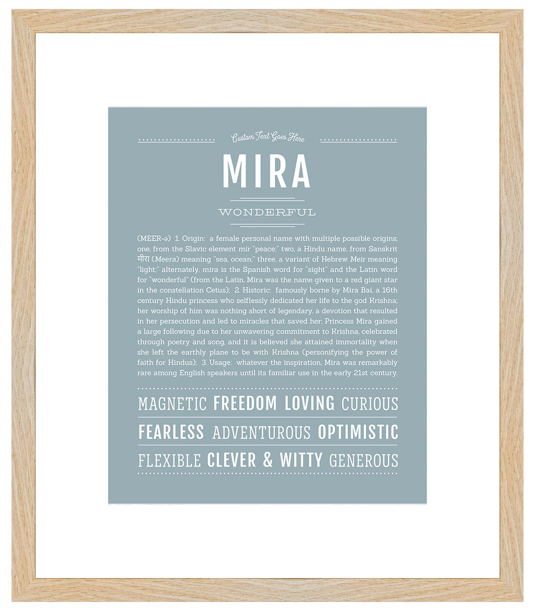 Mira | Name Art Print