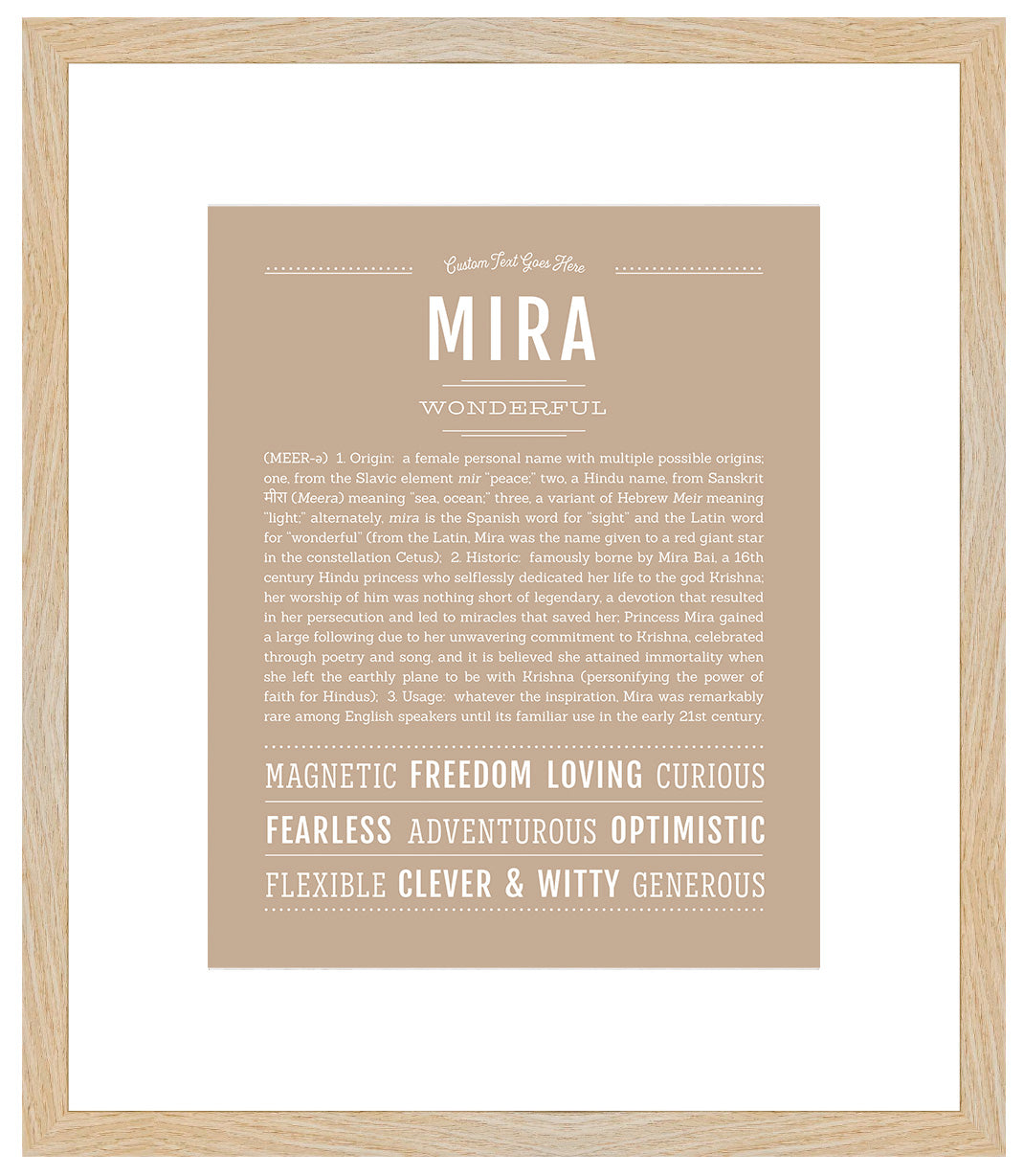 Mira | Name Art Print