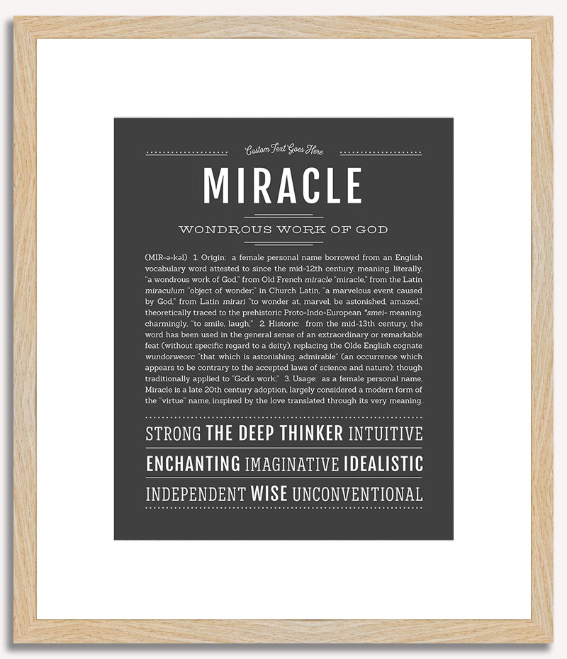 Miracle | Name Art Print