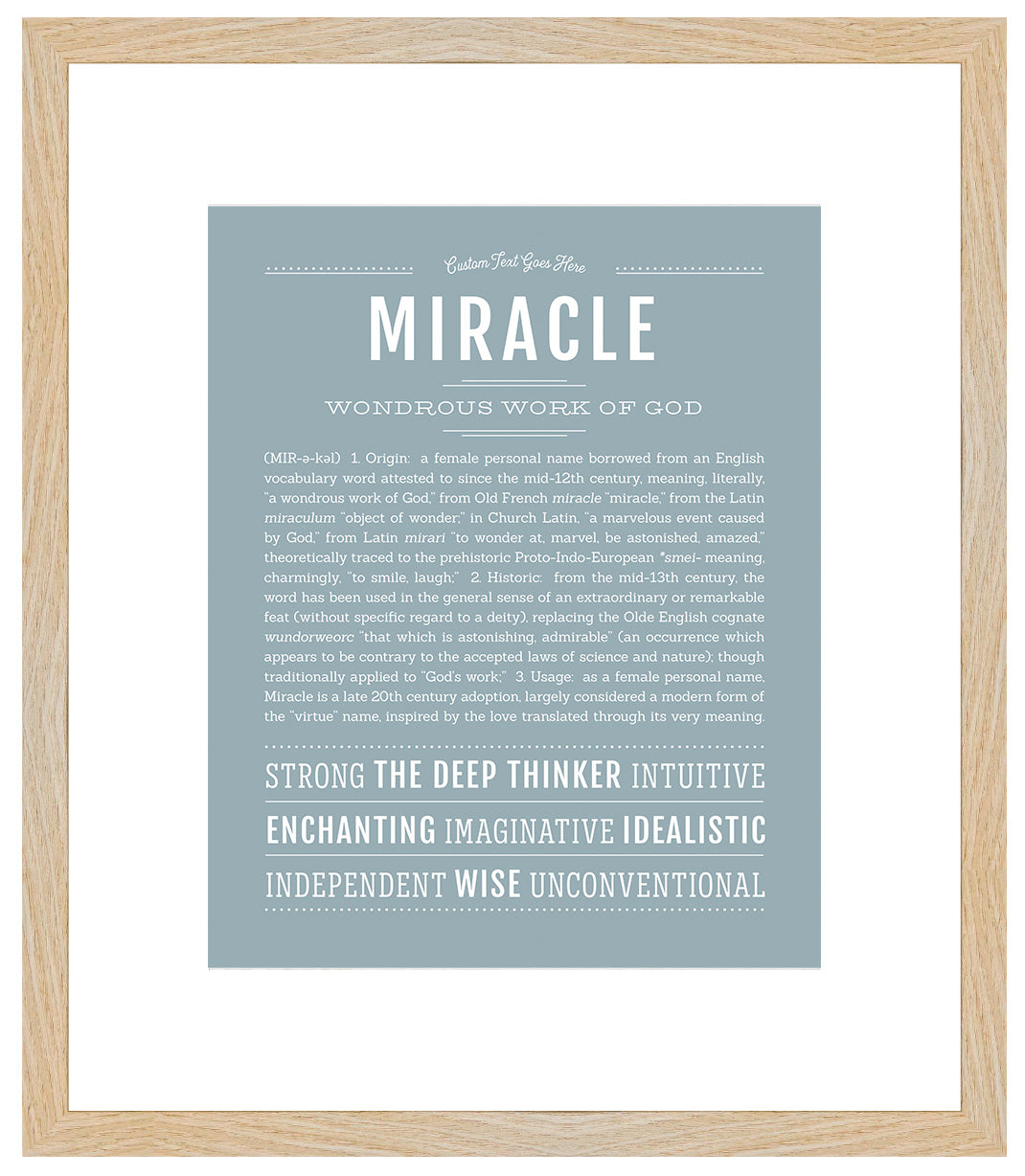 Miracle | Name Art Print