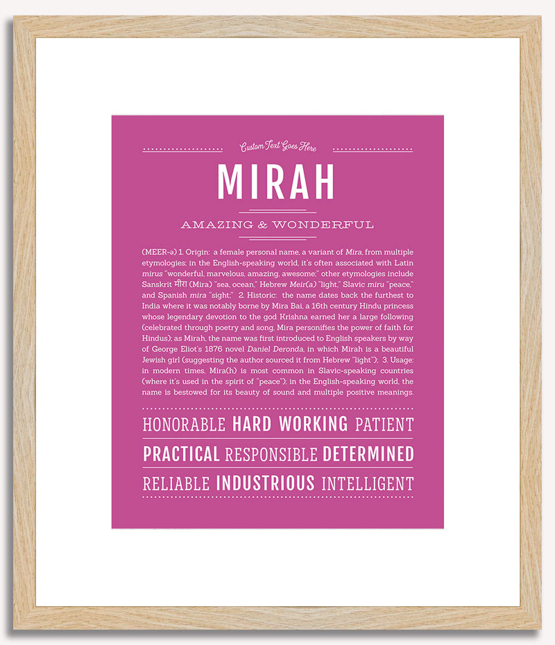 Mirah | Name Art Print