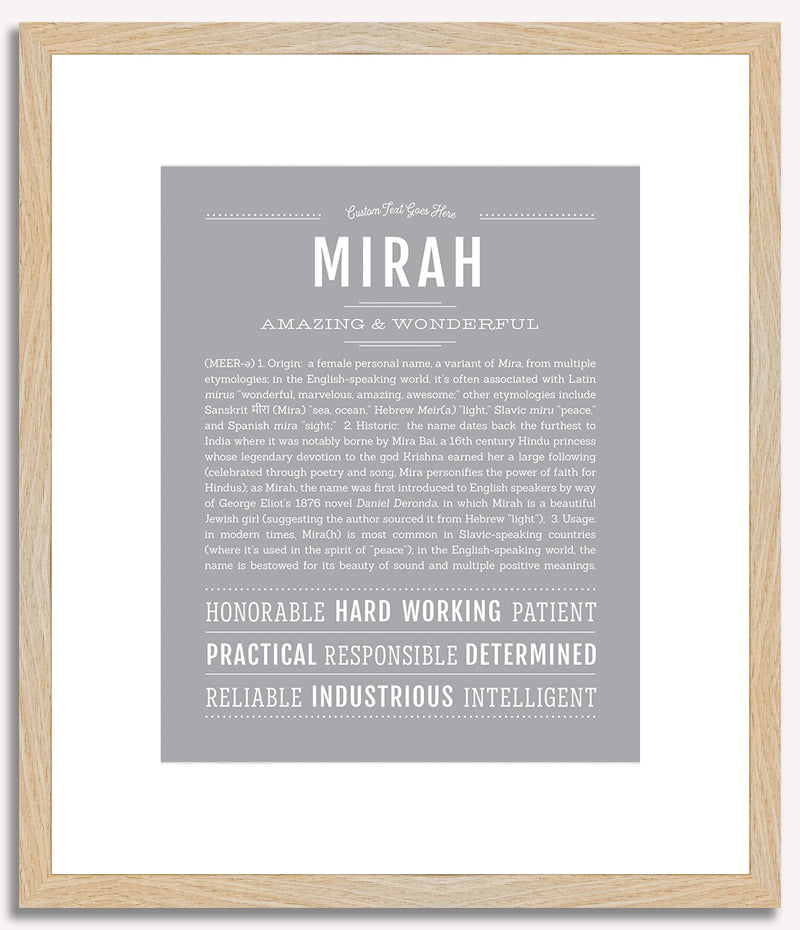 Mirah | Name Art Print