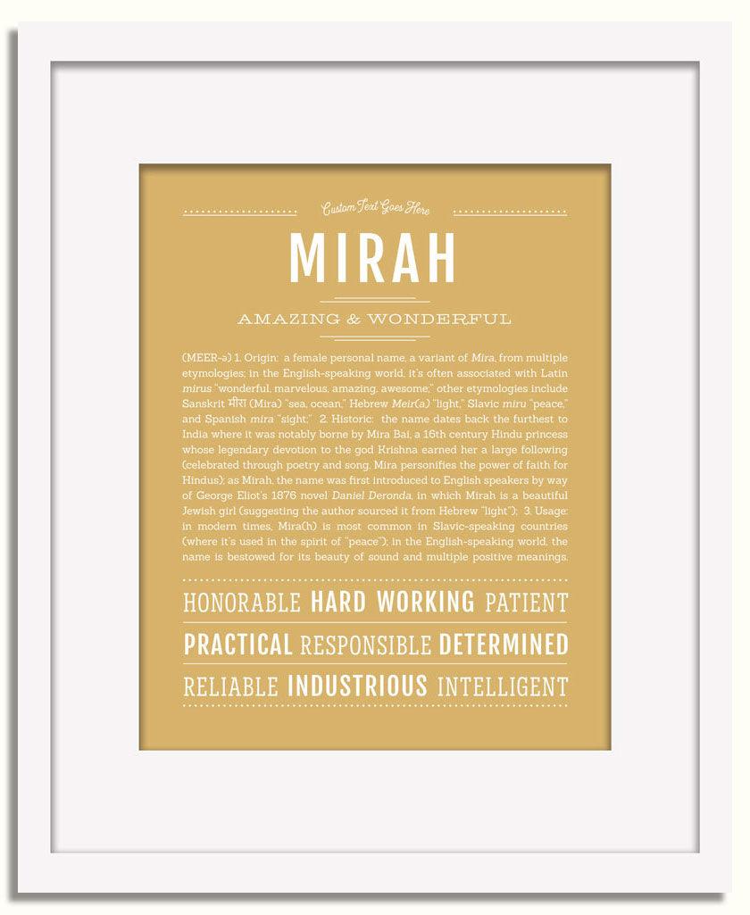 Frame Options | Matte Gold | White Frame, Matted