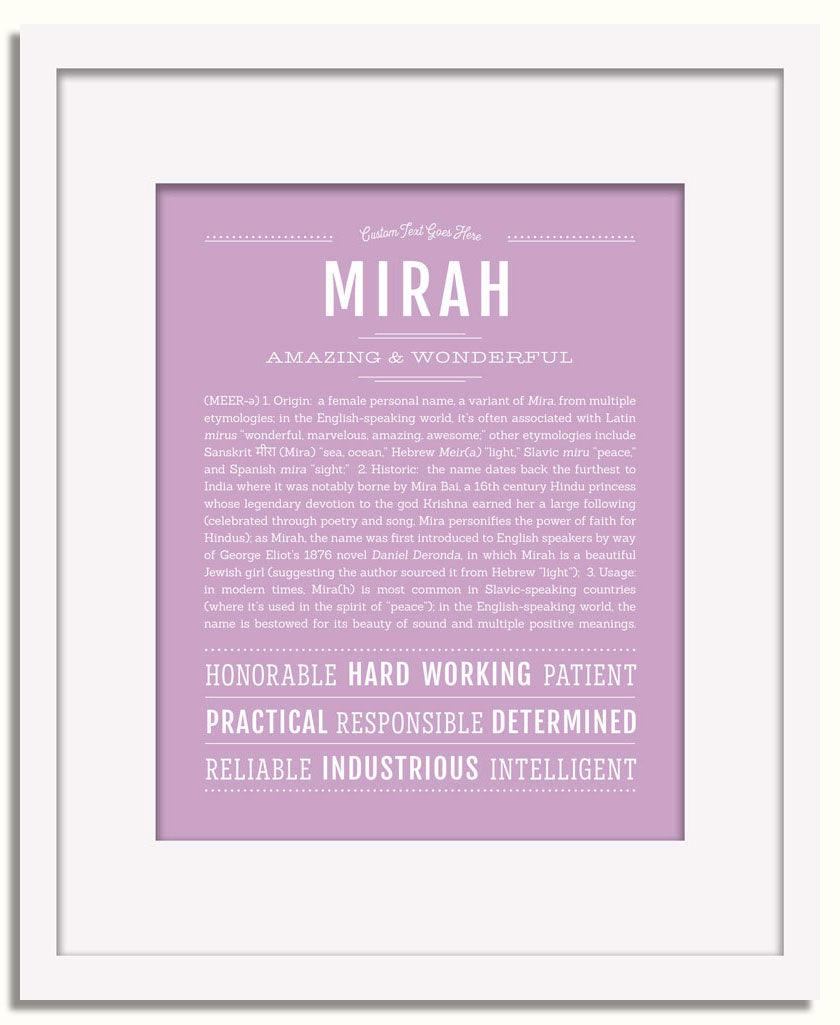 Frame Options | Lilac | White Frame, Matted