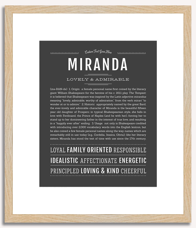 Miranda | Name Art Print