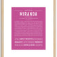 Miranda | Name Art Print