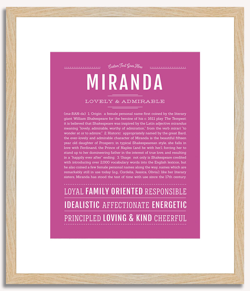 Miranda | Name Art Print