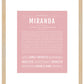 Miranda | Name Art Print