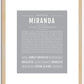 Miranda | Name Art Print