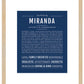 Miranda | Name Art Print