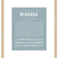 Miranda | Name Art Print