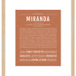 Miranda | Name Art Print