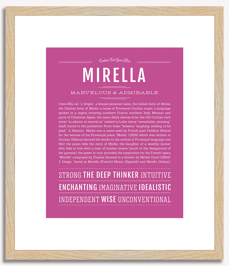 Mirella | Name Art Print