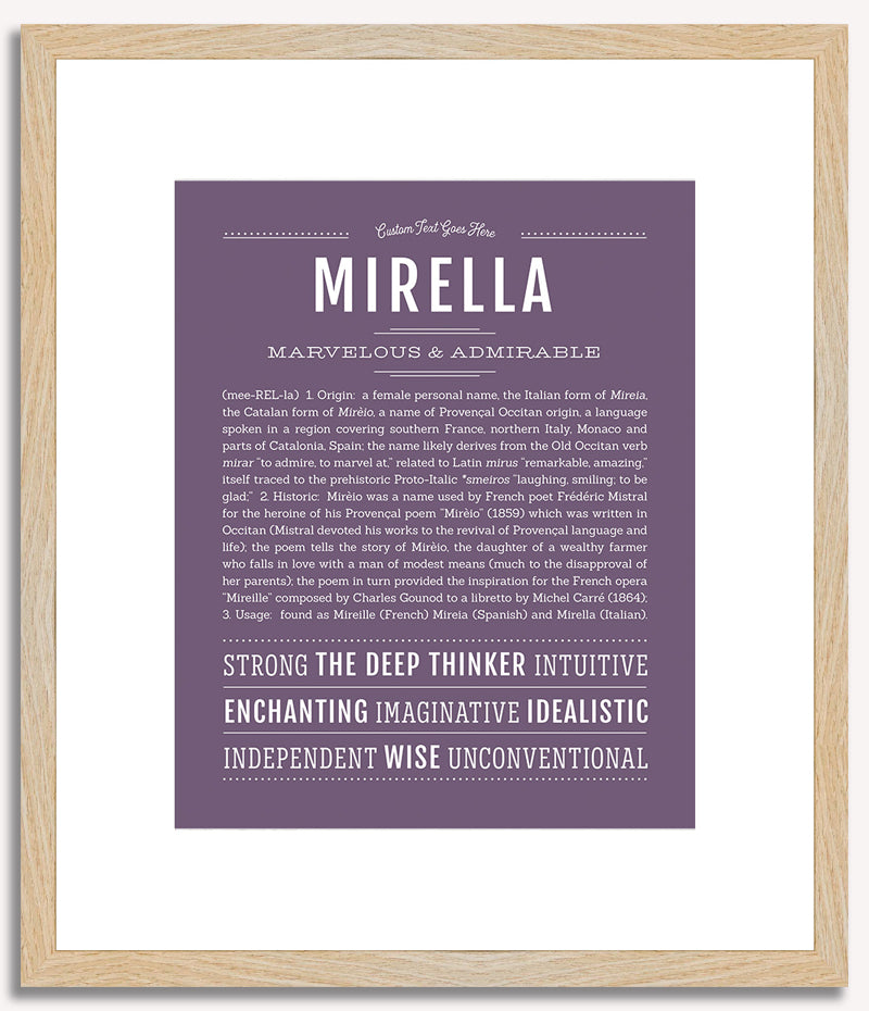 Mirella | Name Art Print