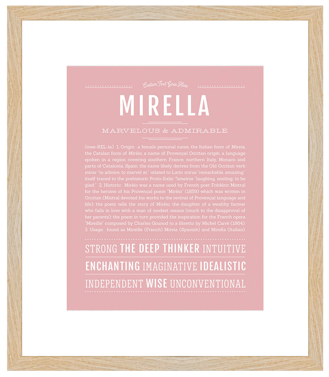 Mirella | Name Art Print