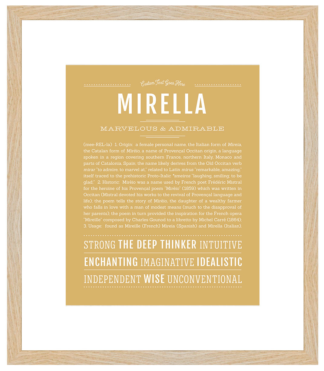 Mirella | Name Art Print