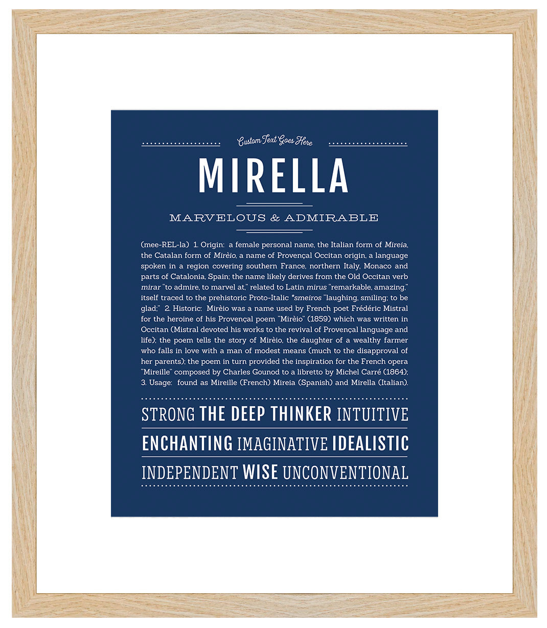 Mirella | Name Art Print