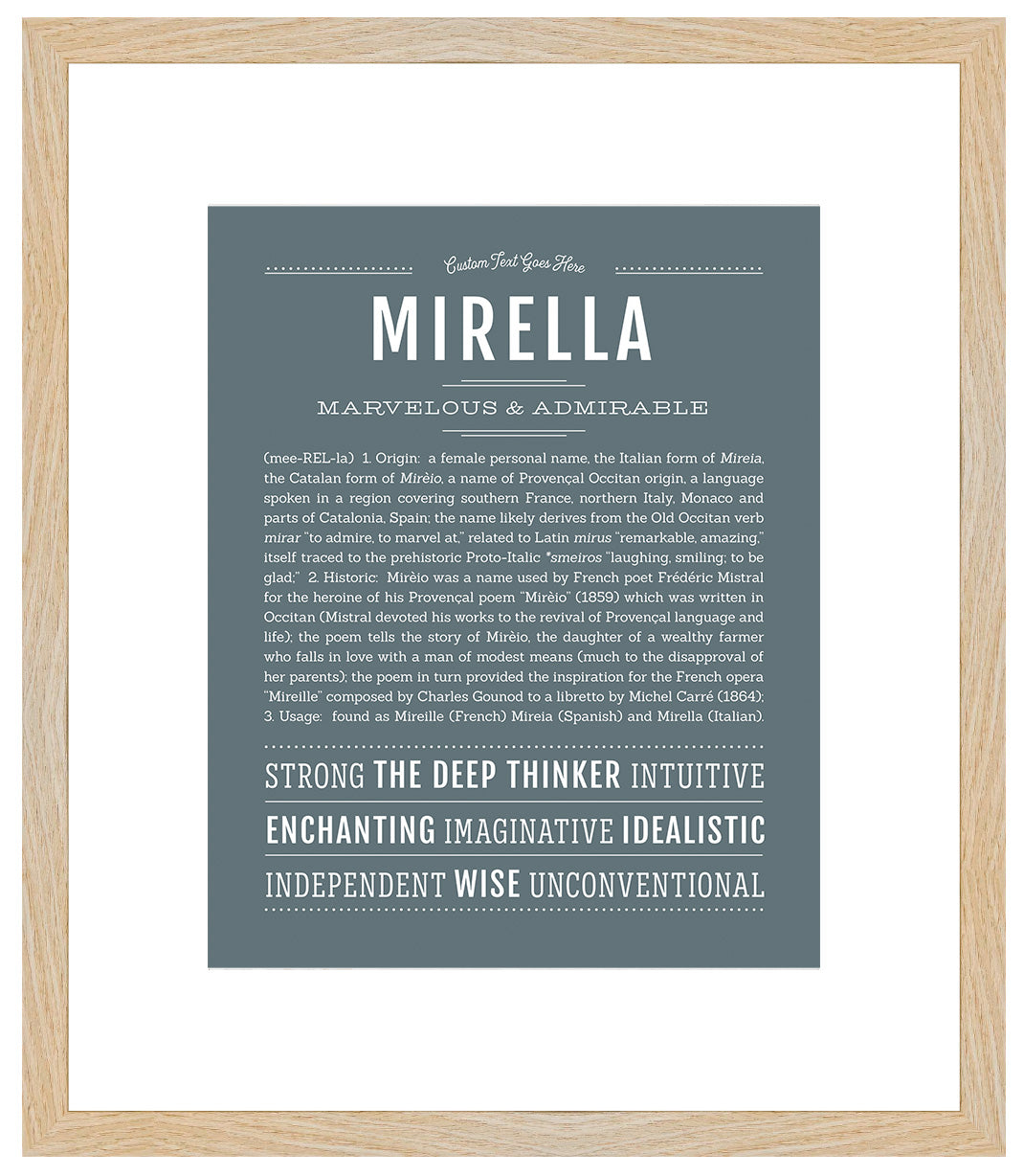 Mirella | Name Art Print