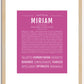 Miriam | Name Art Print