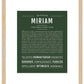 Miriam | Name Art Print