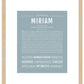 Miriam | Name Art Print