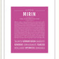 Mirin | Name Art Print