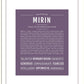 Mirin | Name Art Print