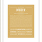 Mirin | Name Art Print