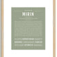 Mirin | Name Art Print