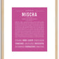 Mischa | Name Art Print