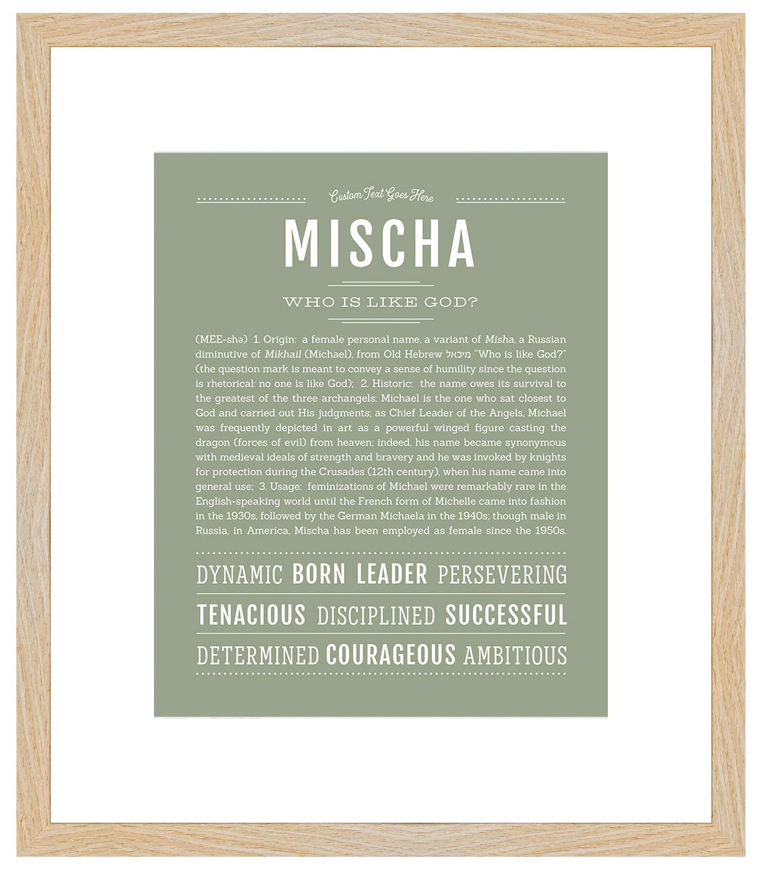 Mischa | Name Art Print