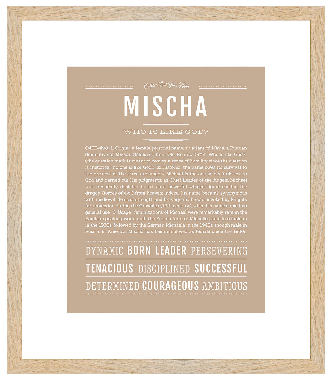 Mischa | Name Art Print