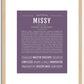 Missy | Name Art Print