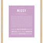 Missy | Name Art Print