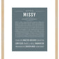 Missy | Name Art Print