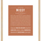 Missy | Name Art Print