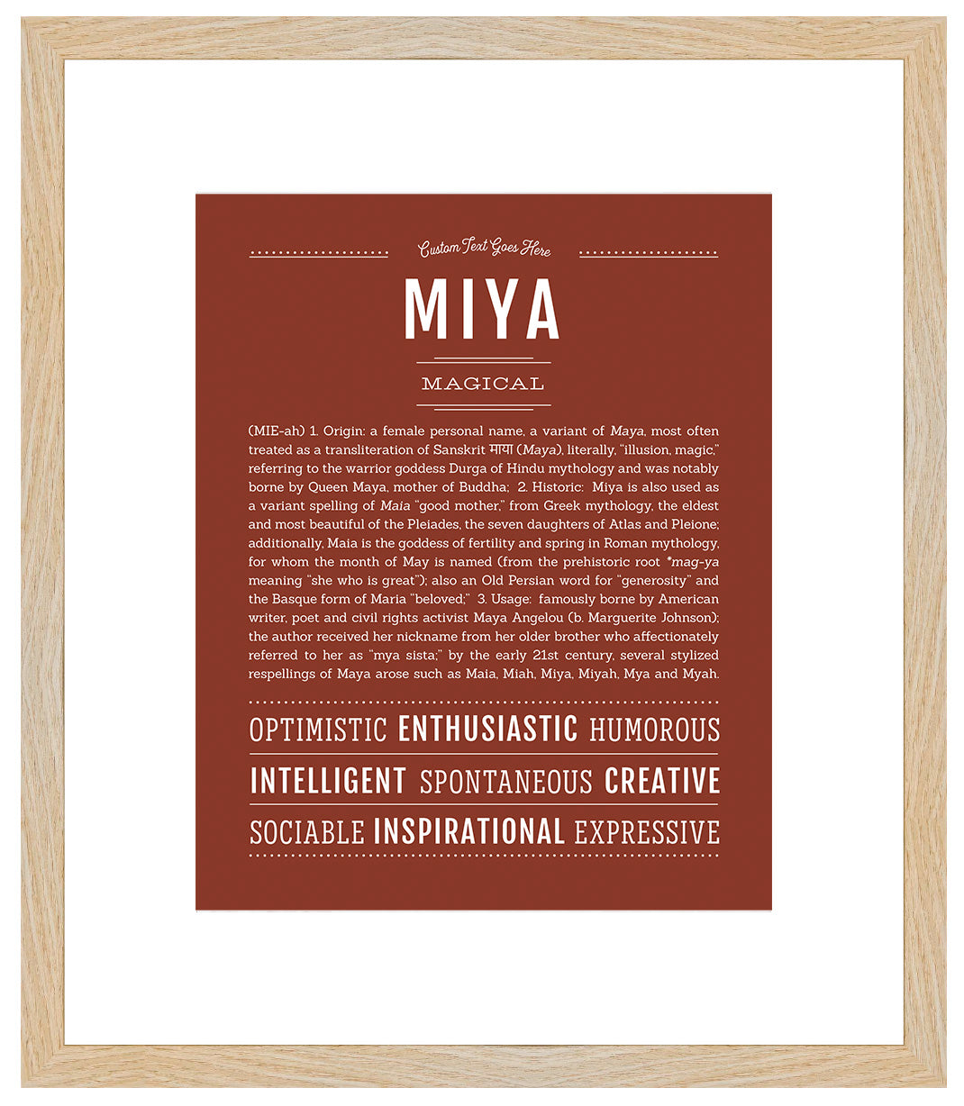 Miya | Name Art Print