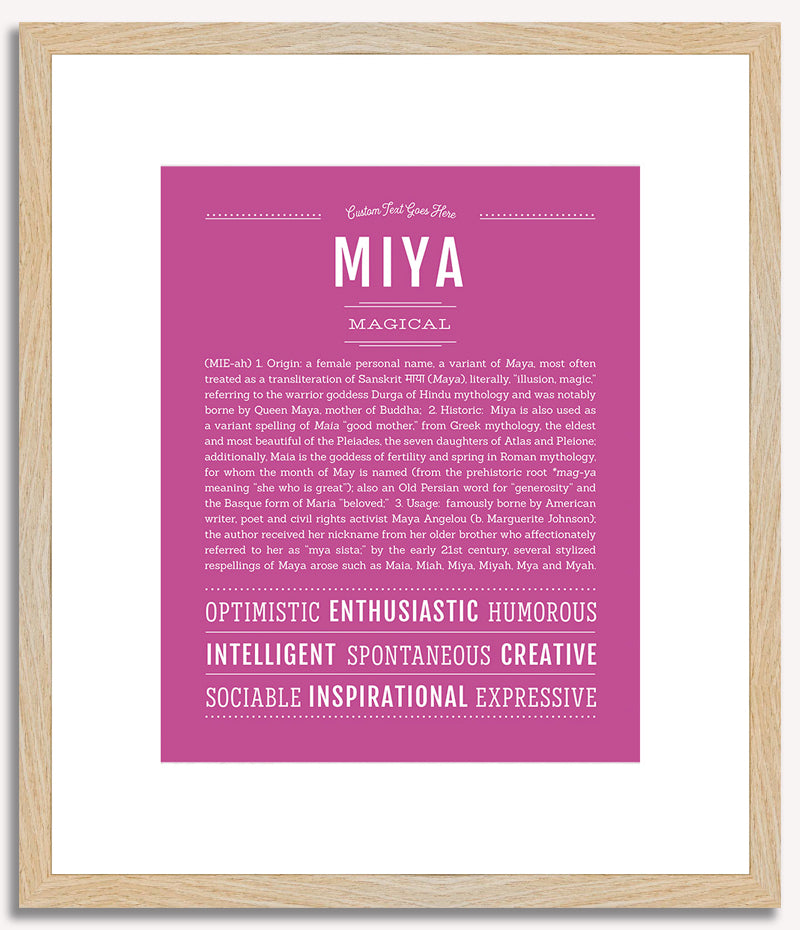 Miya | Name Art Print