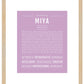 Miya | Name Art Print