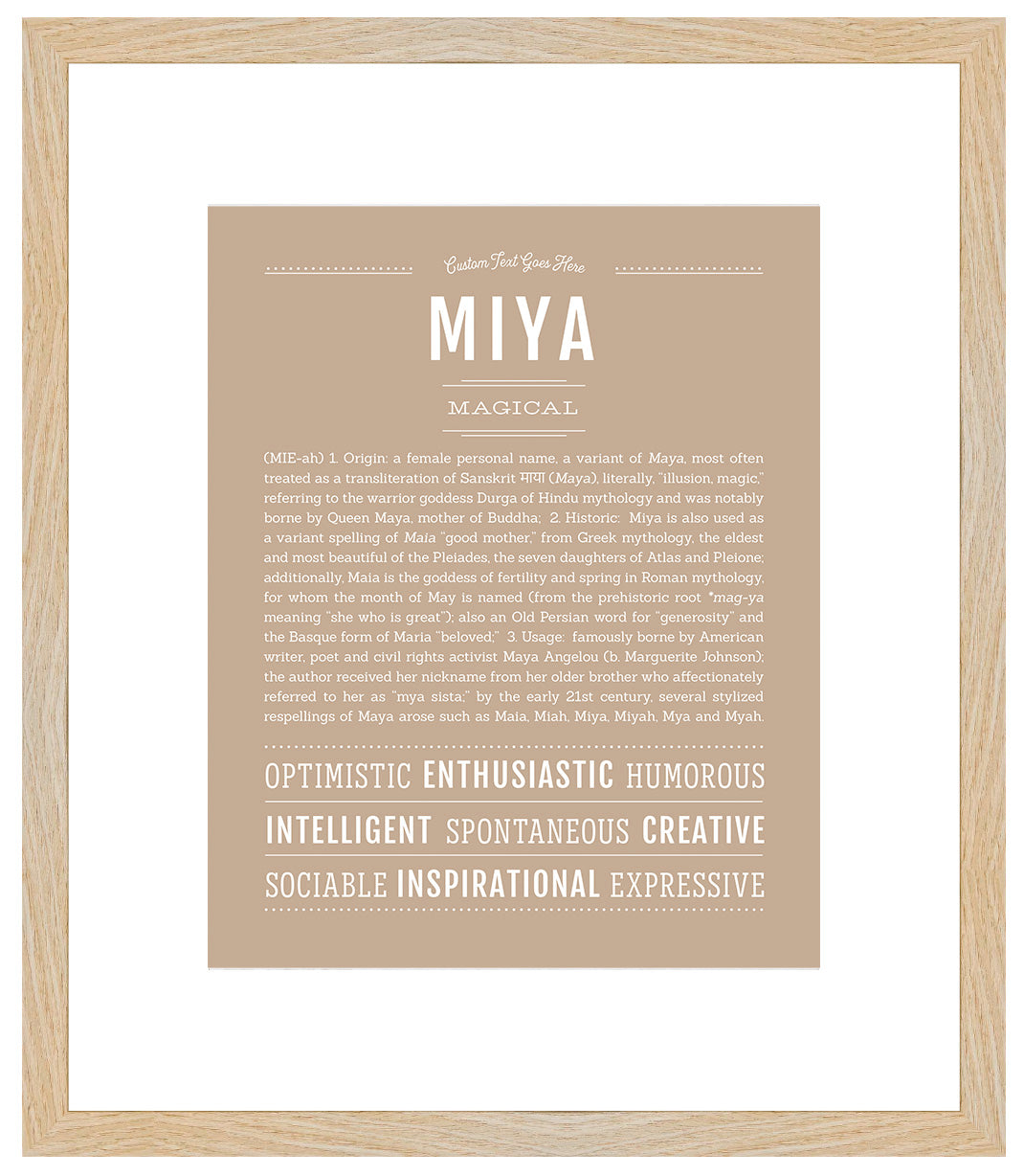 Miya | Name Art Print